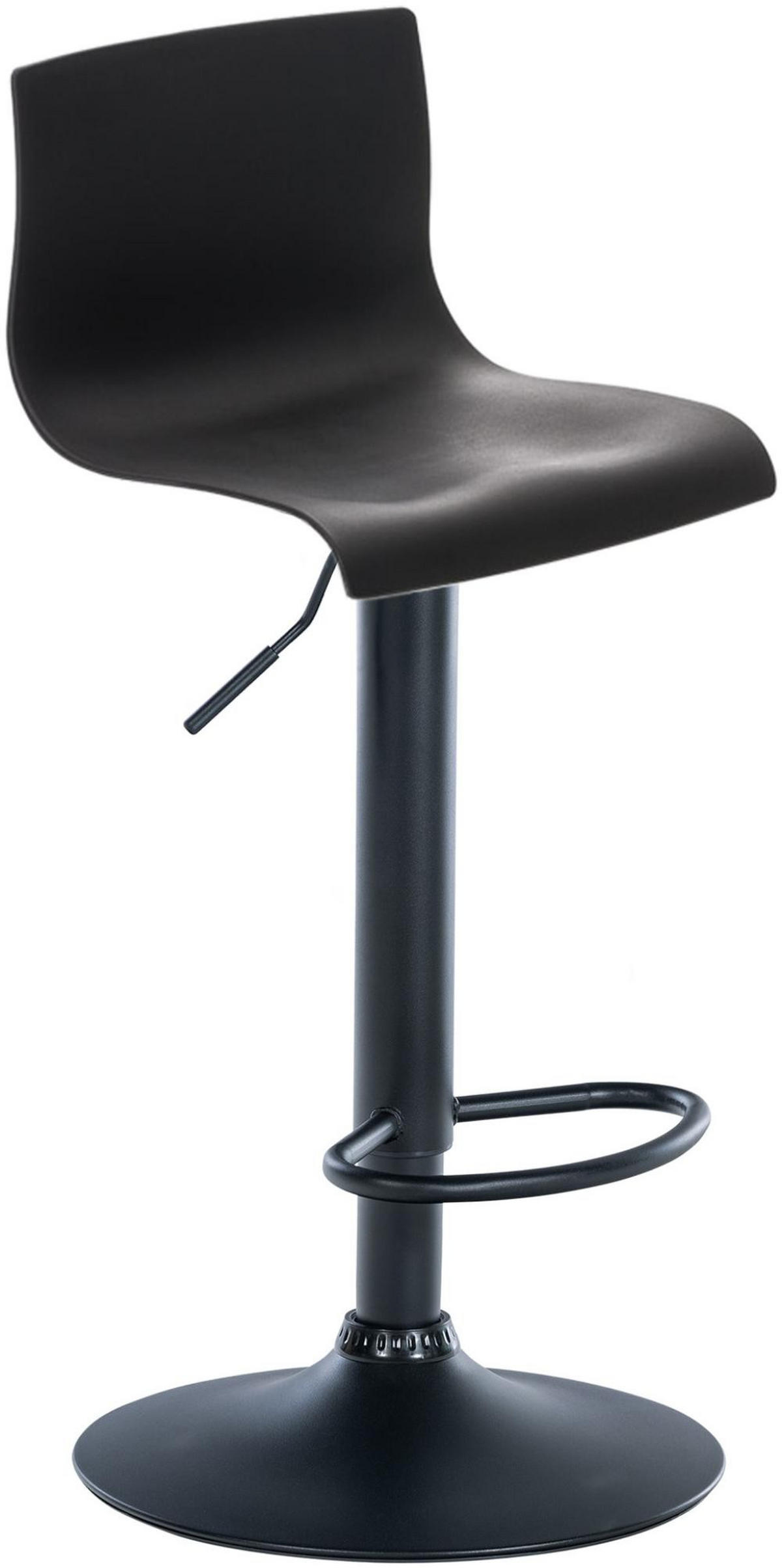 BARHOCKER Kunststoff schwarz - Schwarz, Kunststoff/Metall (39/84/36cm) - CLP