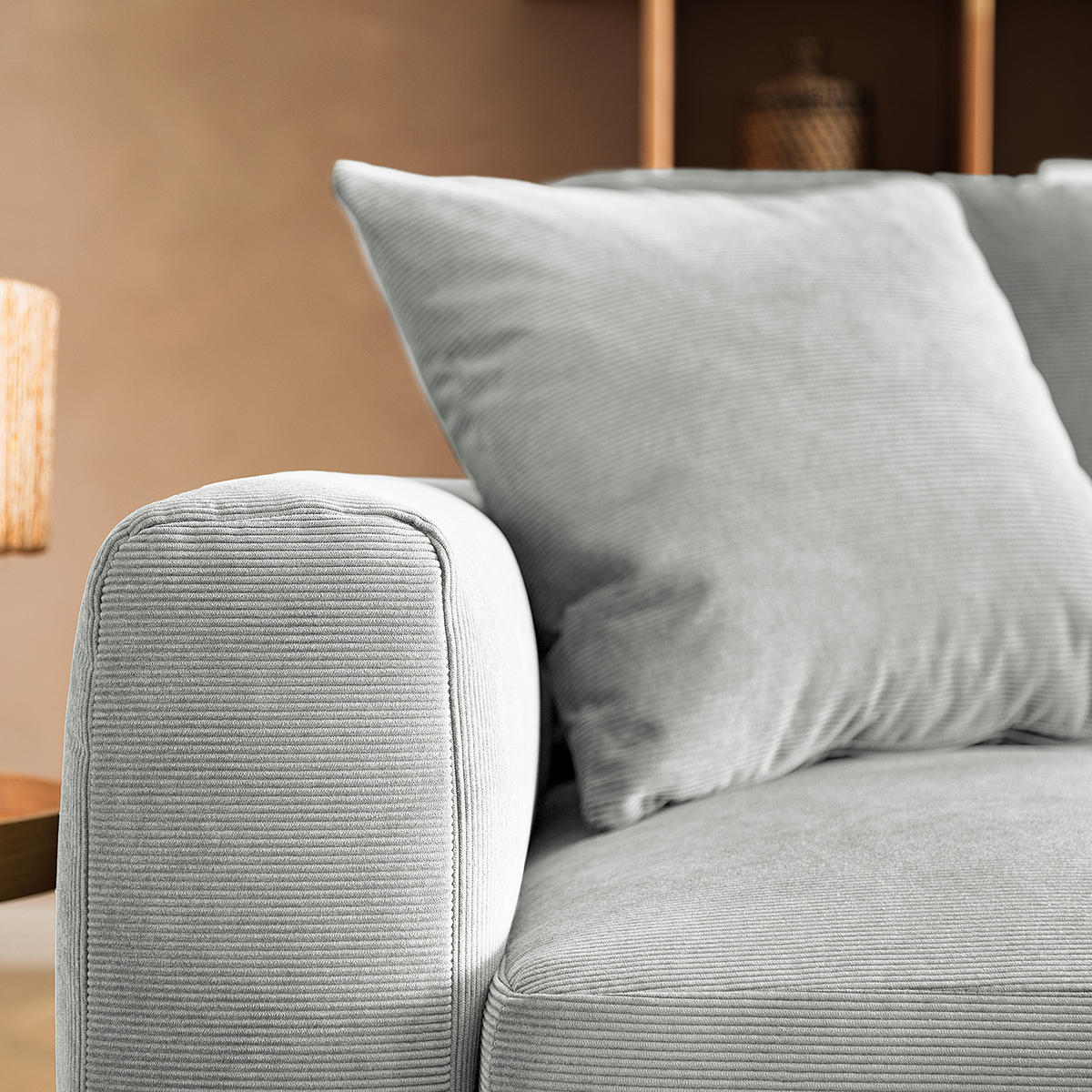 ECKSOFA mit Longchair - Schwarz/Grau, Kunststoff/Textil (286/183cm) - home24