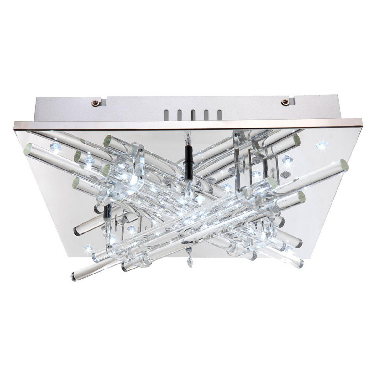 LED DECKENLEUCHTE PICABI Silber - Silberfarben, Glas (35/35/10cm)