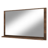 OGLINDĂ 14 - culoare lemn de nuc, compozit lemnos (80/50/15cm) - MIRJAN24