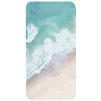 KOUPELNOVÁ PŘEDLOŽKA Pláž - Moře - Příroda - Léto 60x120 cm - tyrkysová, textil/plast (60/120cm) - OnlyWow