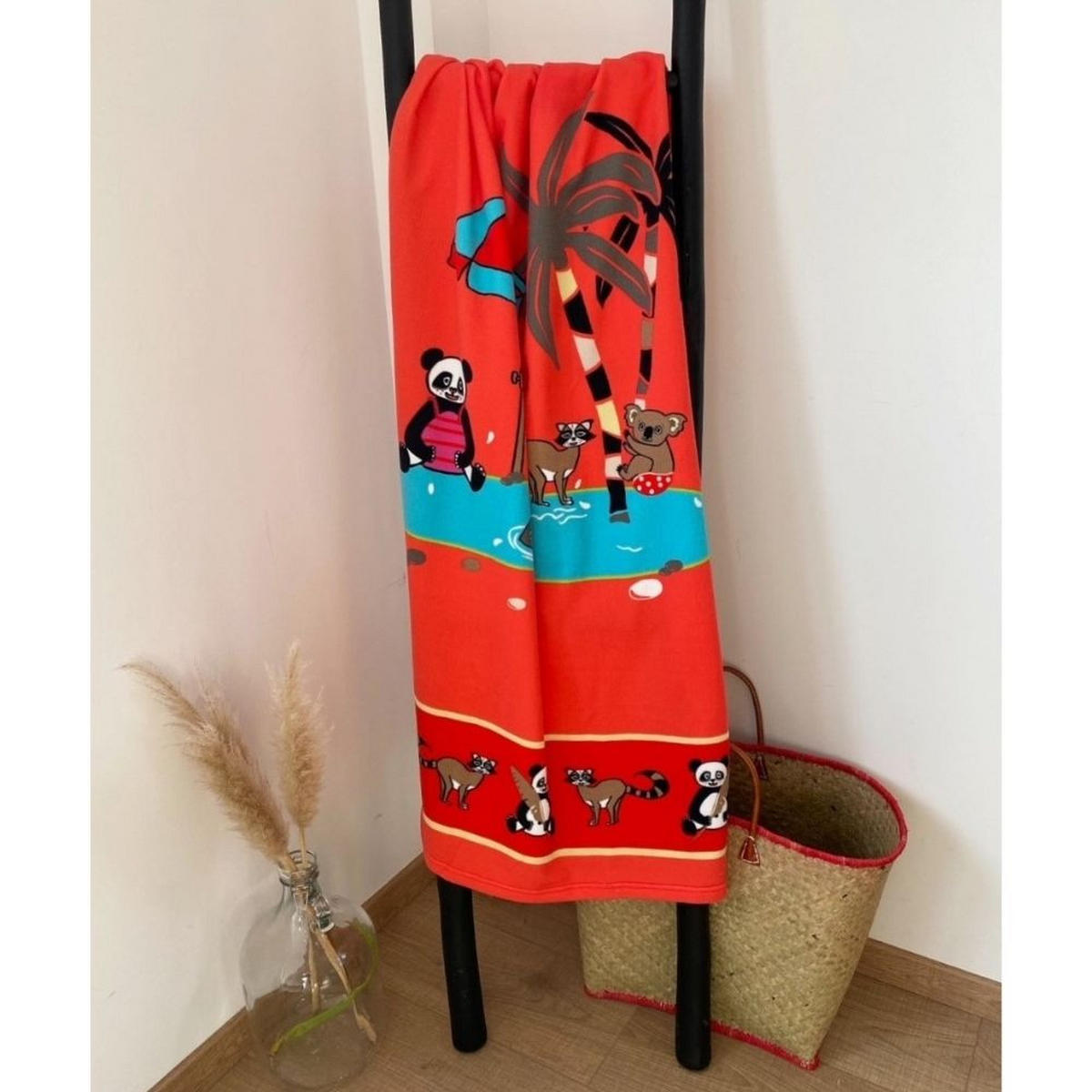 MIKROFASER-STRANDTUCH Kind Baignade - Rot, Textil (70/140cm) - LE COMPTOIR DE LA PLAGE