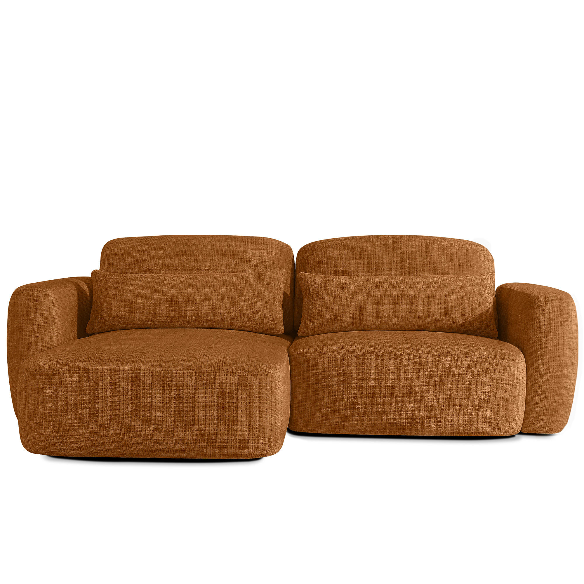 ECKSOFA links ELOSA - Rot, Holz/Textil (245/165cm) - KONSIMO®