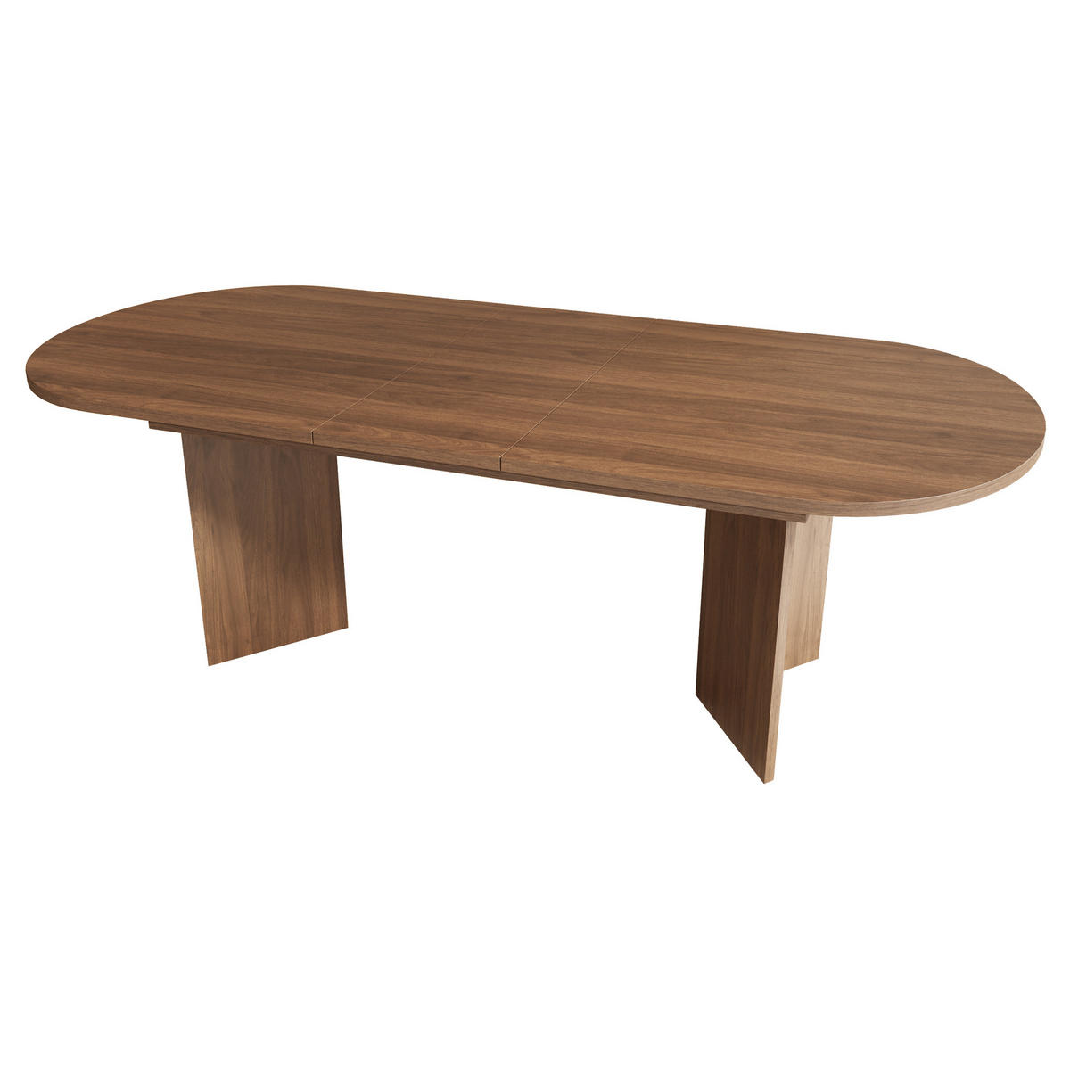 ESSTISCH aus MDF 200x90x75 cm Walnuss ausziehbar mit abgerundeten Ecken und 18 mm Tischplatte - Walnussfarben, Holzwerkstoff (200/90/75cm) - Modfu