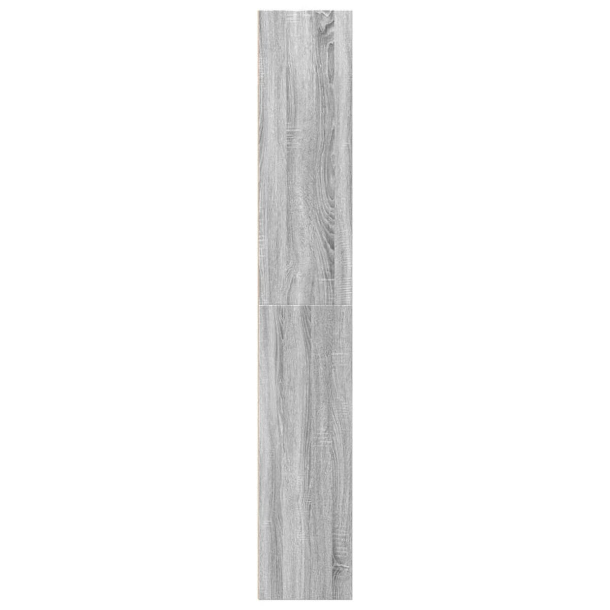 BÜCHERREGAL mit 5 Fächern 40/30/189 cm Holzwerkstoff Grau Sonoma Dekor - Silbereichenfarben, Holz (40/189/30cm) - vidaXL