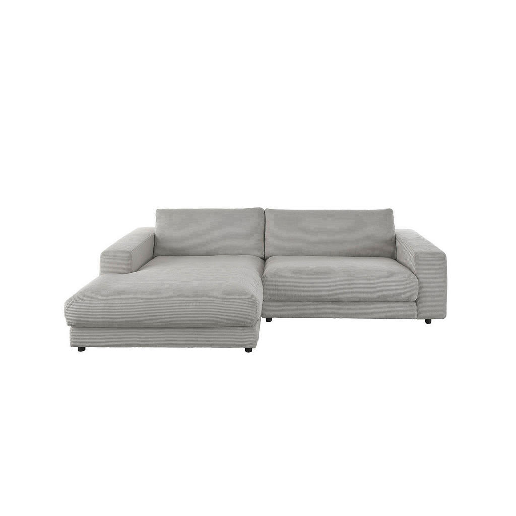 Thumbnail - Kawola Ecksofa, Grau, Schwarz, Textil, Echtholz, 3-Sitzer, Füllung: Komfortschaum, Ottomane links, 270x190 cm, Wohnzimme...