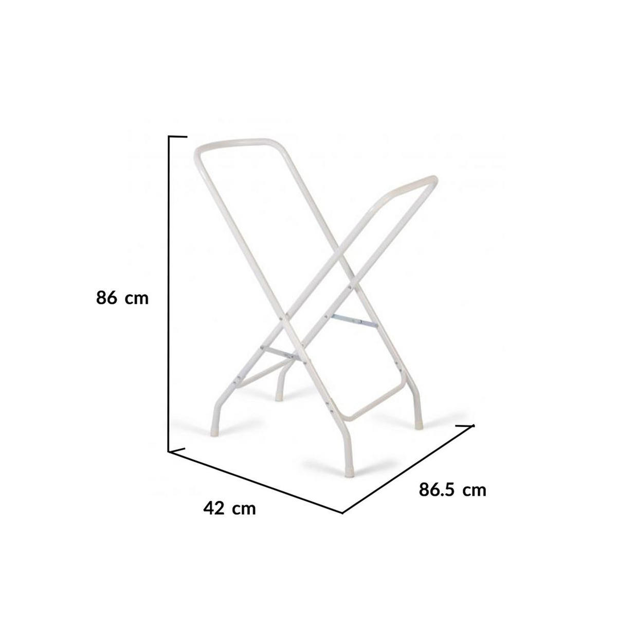 BADEWANNENSTÄNDER Lilly Höhe 86 cm faltbar, passend für Babybadewanne Lilly - Weiß, Metall (86/42cm) - Moni