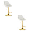BARHOCKER 2-er Set DAKA beiger Sitz, Goldbasis - Beige, Textil (45.5/105/49cm) - Valora