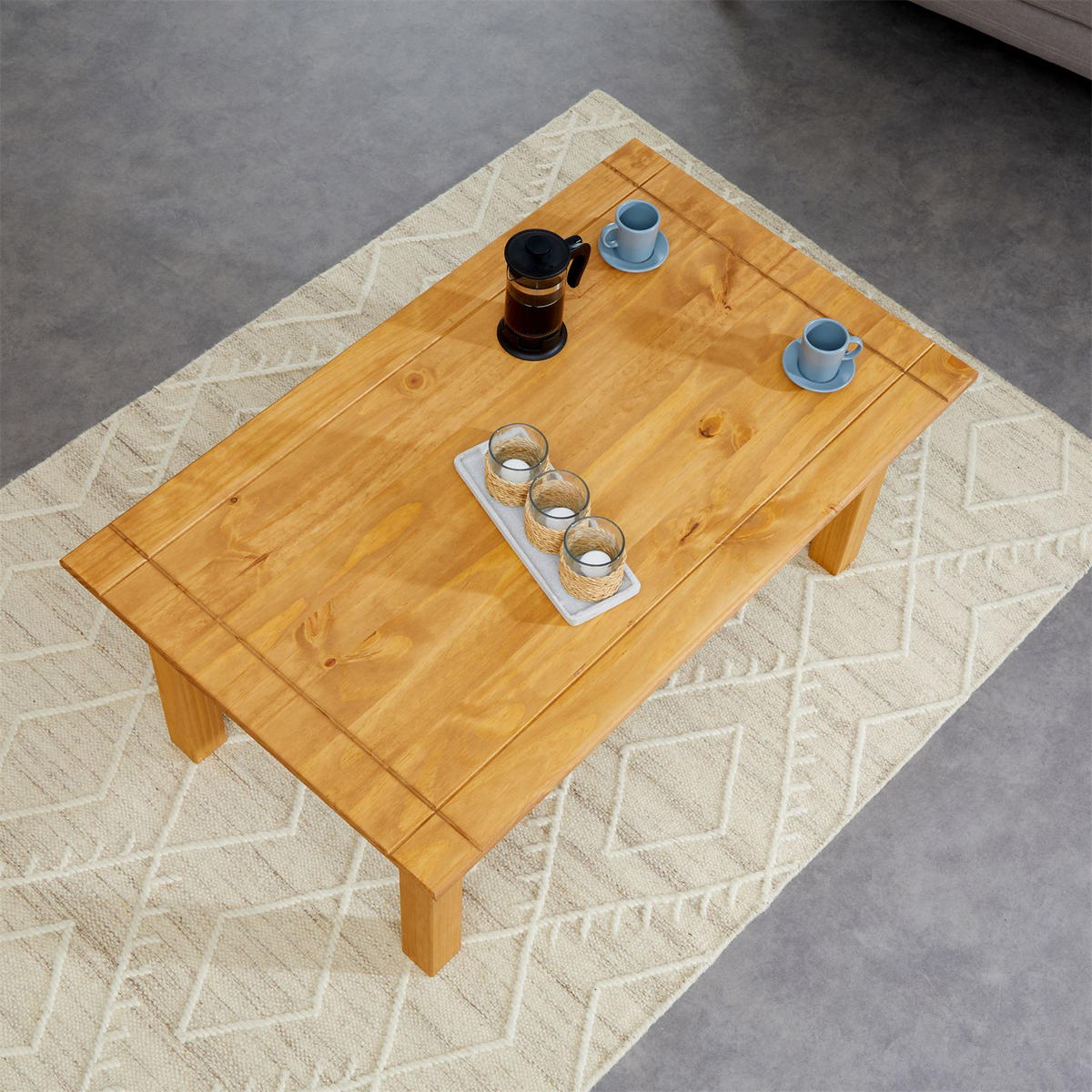 COUCHTISCH CANCUN - Kieferfarben, Holz (60/100/44cm) - IDIMEX