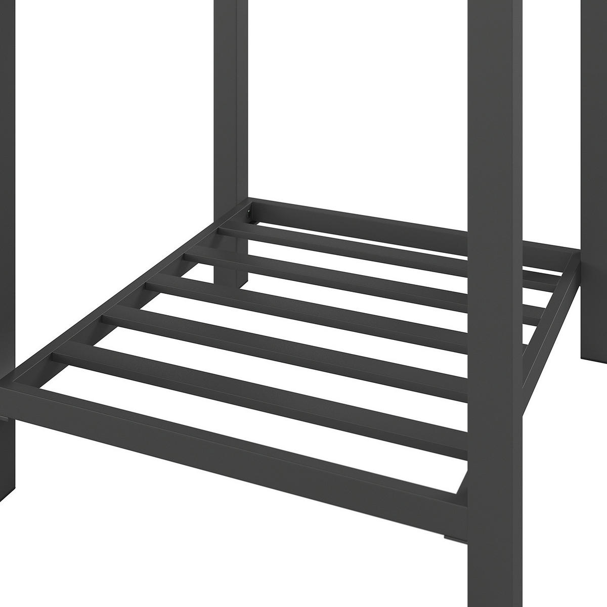 GARTENKÜCHENECKTISCH - Aluminium / Kunststoff - Schwarz - Schwarz, Kunststoff/Metall (62/60/127cm) - home24