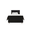 BOXBETT FLO PLUS 100x200 Itaka 27, mit Matratze H3 und Topper, Grau - Dunkelgrau, Holz/Textil (100/200cm) - Bedante