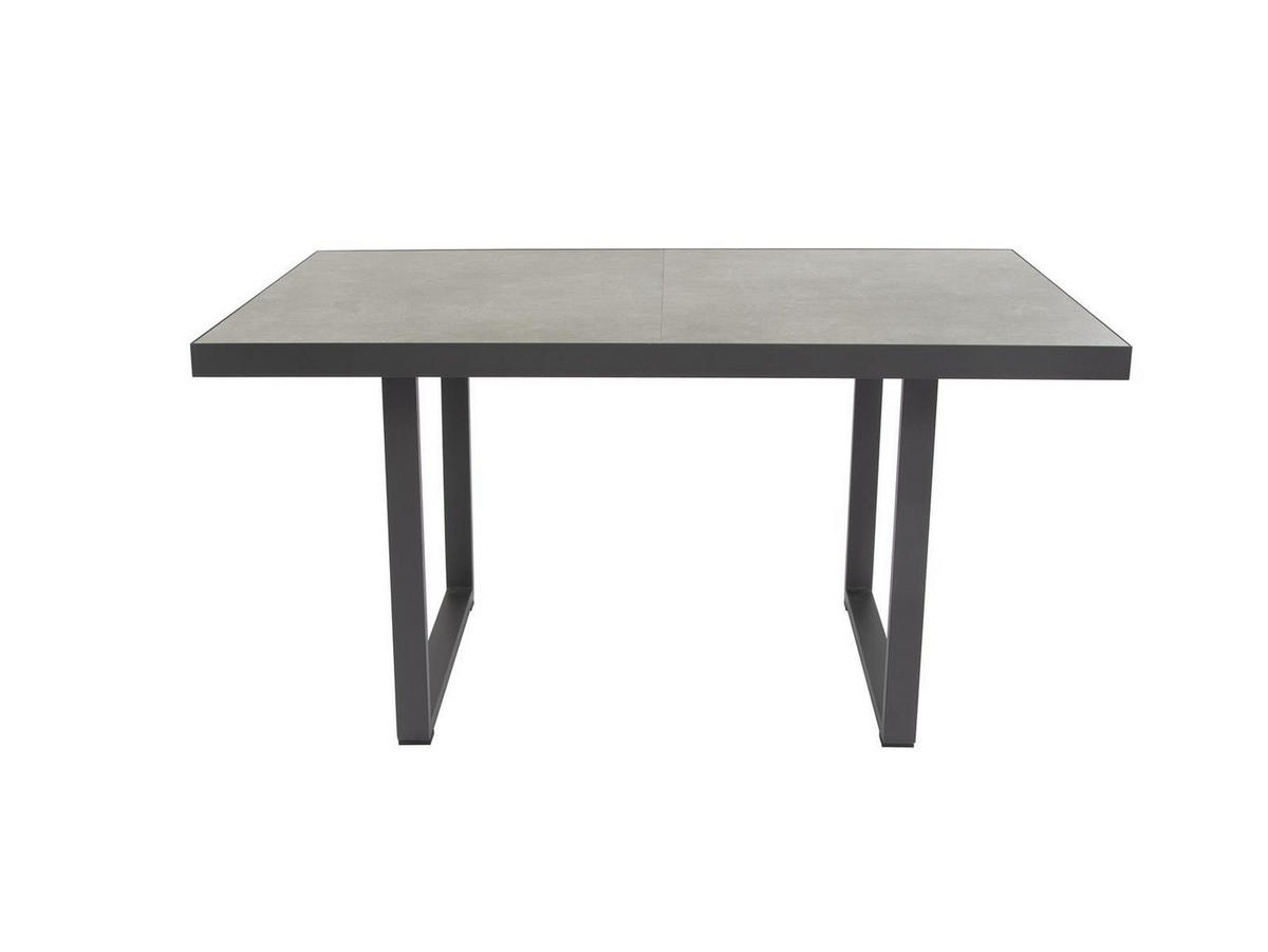 GARTEN-ESSGRUPPE Montana Anthrazit Aluminium für 4 Personen - Grau, Naturmaterialien - Green Spirit