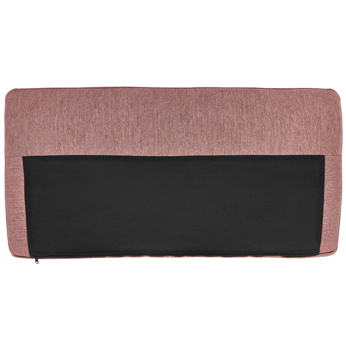 2-SITZER-ECKSOFA rosa-braun rechtsseitig Breda - Pink/Schwarz, Textil (192/155cm) - Beliani