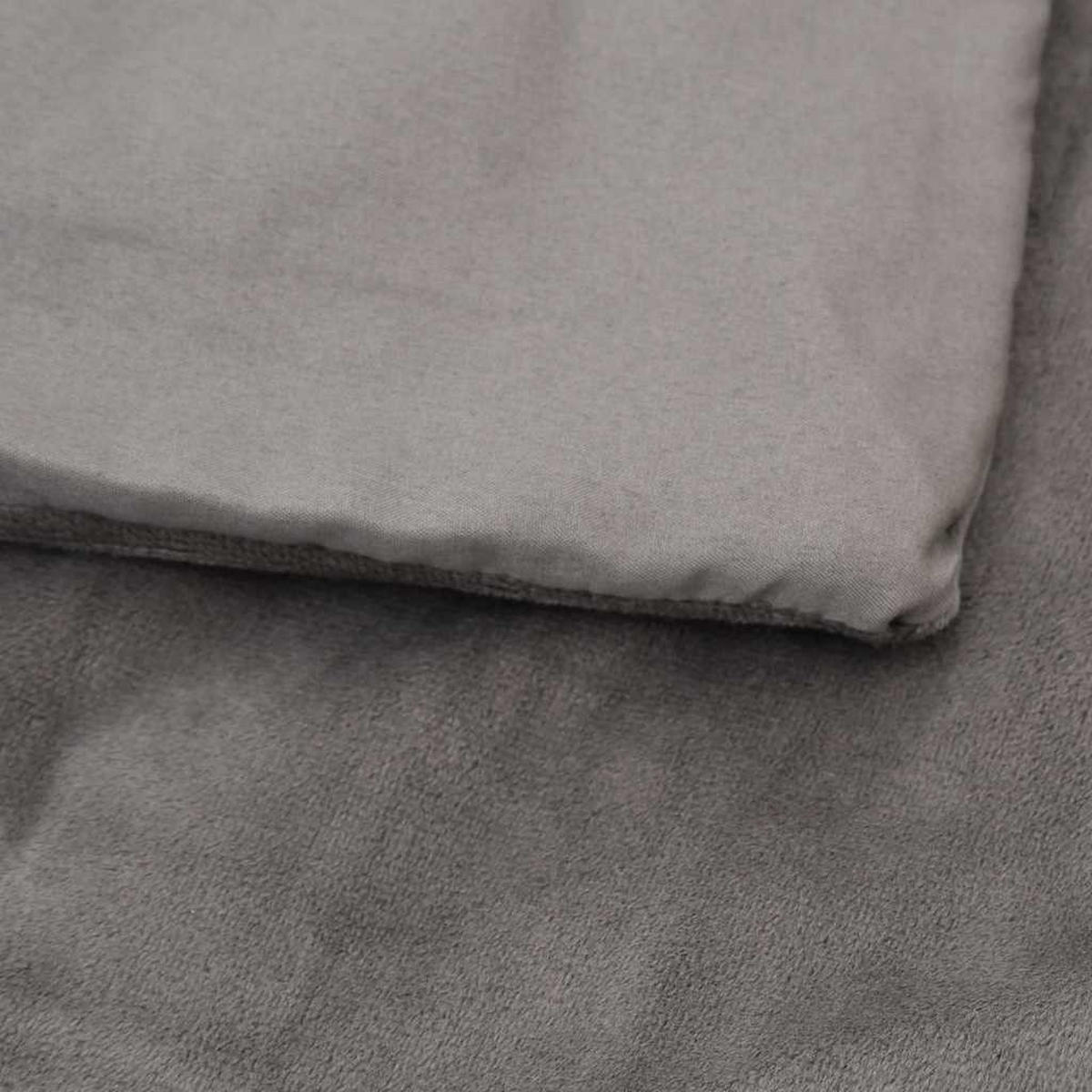 GEWICHTSDECKE Mit Bezug Grau 155/220 Cm 7 Kg Stoff - Grau, Textil (150/220cm) - vidaXL