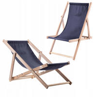 HOLZLIEGESTUHL Dunkelblau 2 Stk. - Dunkelblau, Holz (53/80cm) - KADAX