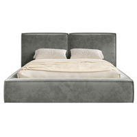 POLSTERBETT Tilves Grau 200x200 cm - Schwarz/Grau, Kunststoff/Textil (200/200cm) - Selsey