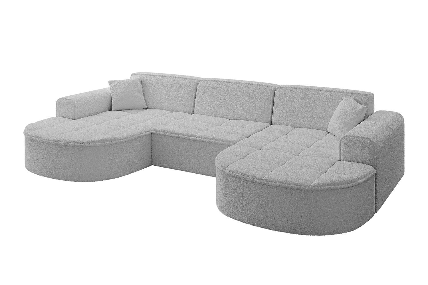 WOHNLANDSCHAFT TARO-U1 - 303x171x79,5 cm Hellgrau - Hellgrau, Holzwerkstoff/Textil (303/79.5/171cm) - ALTDECOR