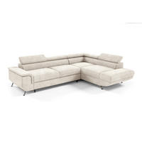 ECKSOFA Plato Mit Schlaffunktion - Creme, Holzwerkstoff/Textil (202/268cm) - Fun Möbel