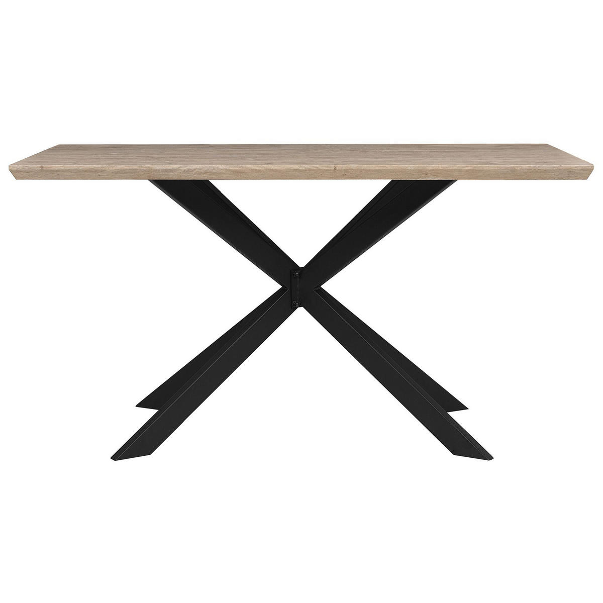 JÍDELNÍ STŮL 140/80/75 cm Světle hnědý, Černý Obdélníkový Spectra - světle hnědá, kompozitní dřevo (140/80/75cm) - Beliani