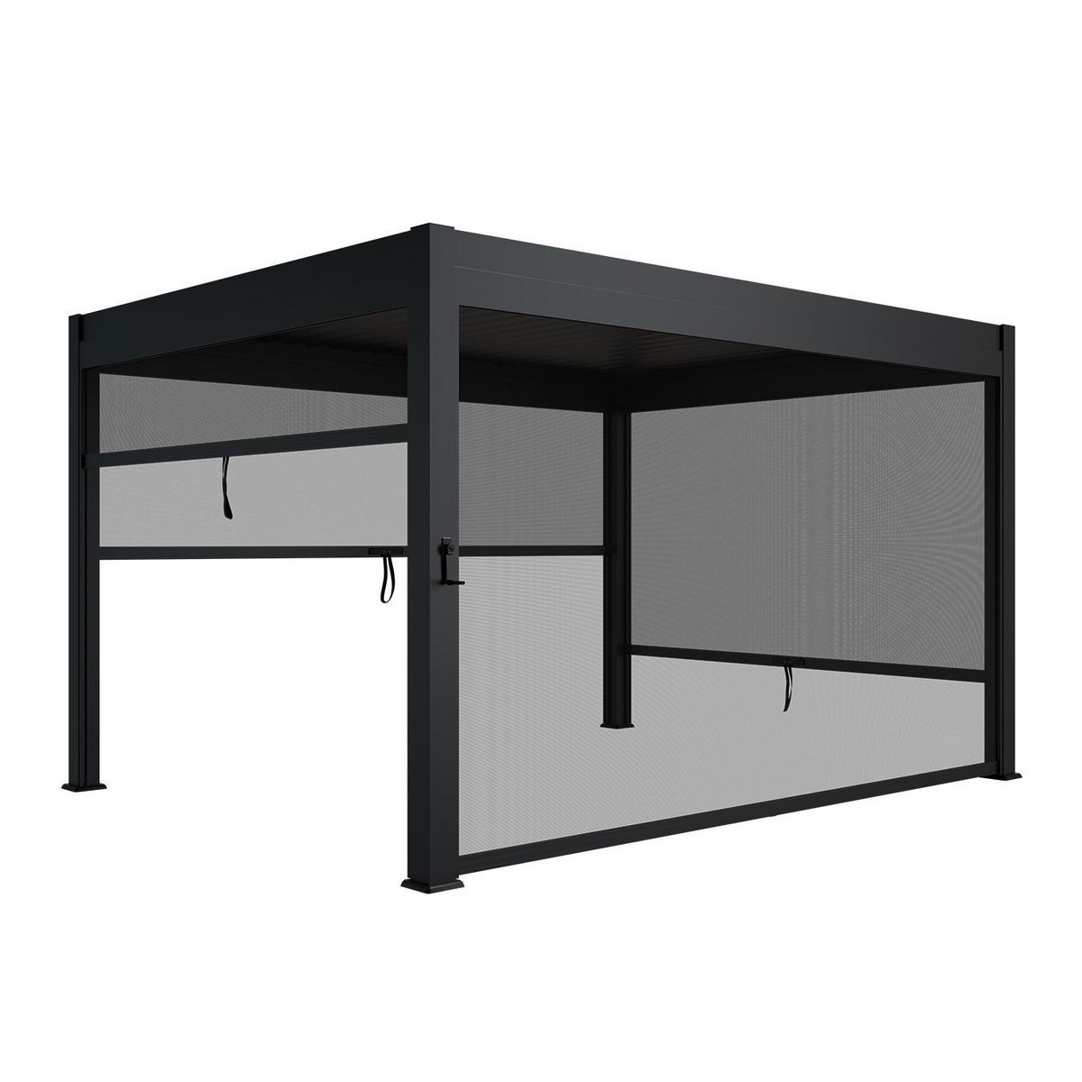 PERGOLA/ LAMELLENDACH Tahiti 3x4 m anthrazit - Anthrazit, Metall (392/240/400cm) - Juskys