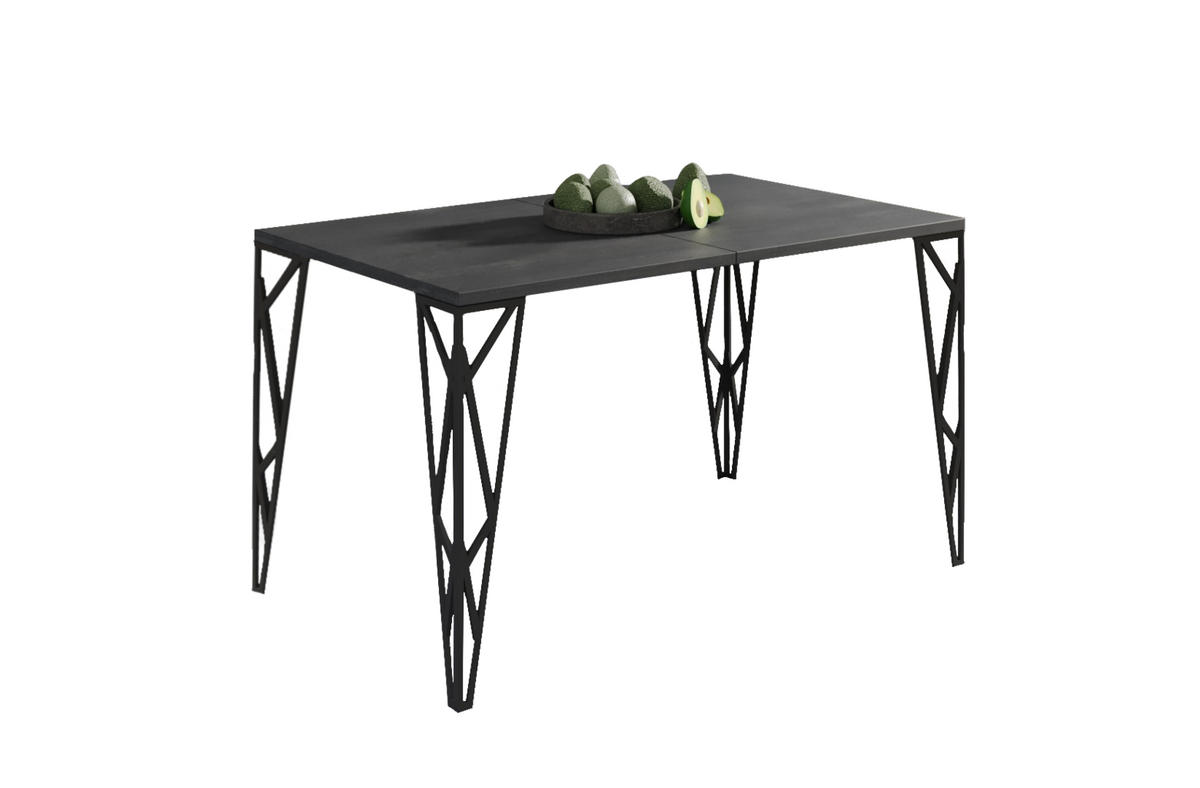 ESSTISCH Rulo bis 210 cm - Graphitfarben, Holzwerkstoff (130/80/76cm) - Endo-Moebel