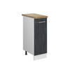 APOTHEKERSCHRANK R-Line Schwarz Beton 30 cm AP Eiche - Schwarz/Weiß, Holzwerkstoff (30/81.6/60cm) - Vicco