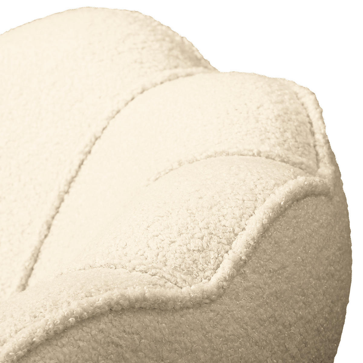 SESSEL - Bouclé, Füße Hell - Beige, Birkenholz/Textil (75/74/75cm) - home24