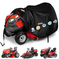 ABDECKPLANE Rasentraktor 420D Polyester Oxford 183 x 137 x 117 cm - Schwarz, Textil (183.9/137.2/117.8cm)