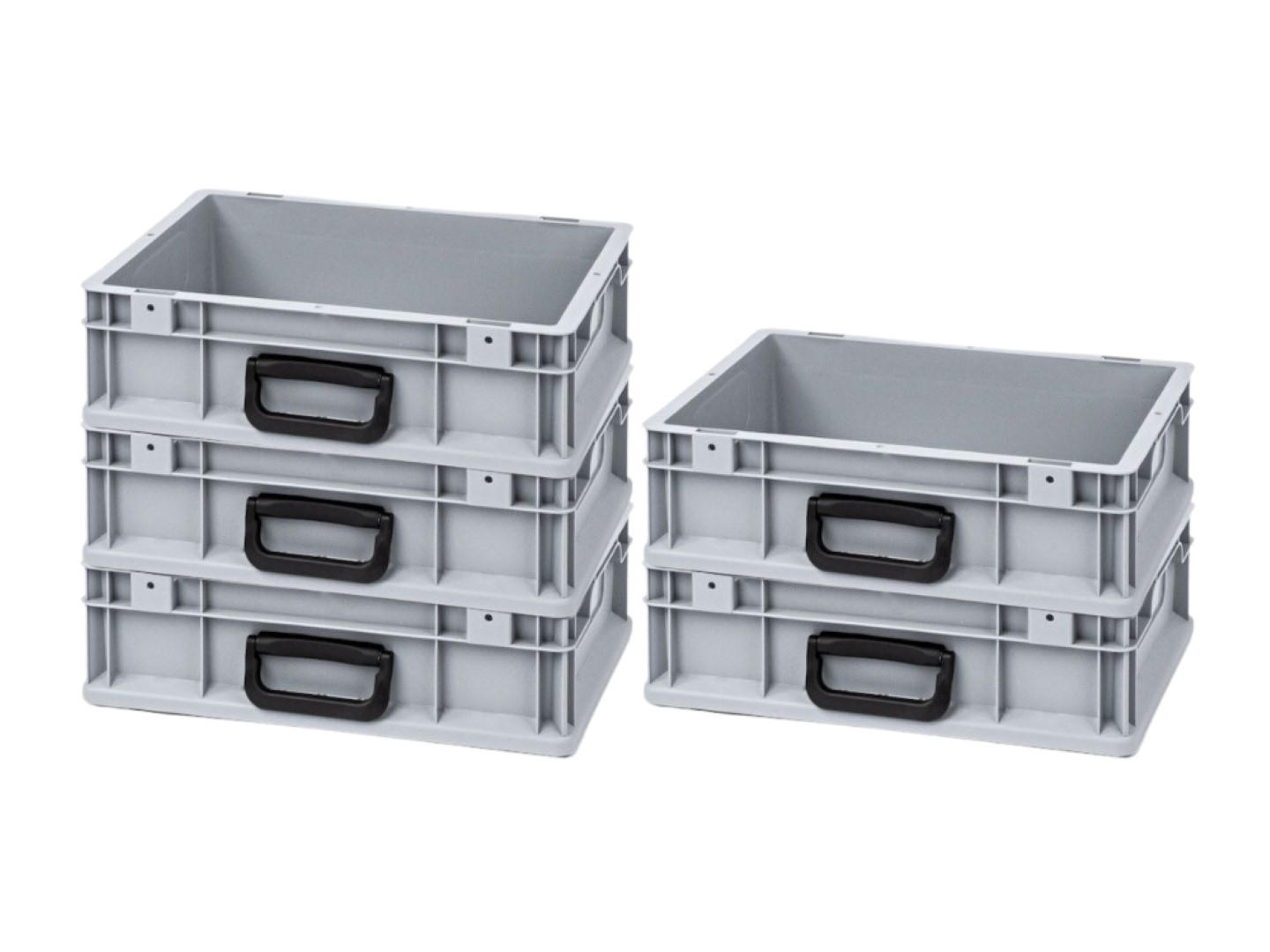 EUROBOX 5x Nextgen Portable Uno 12x30x40cm 11 Liter - Grau, Kunststoff (30/13.5/40cm) - PROREGAL