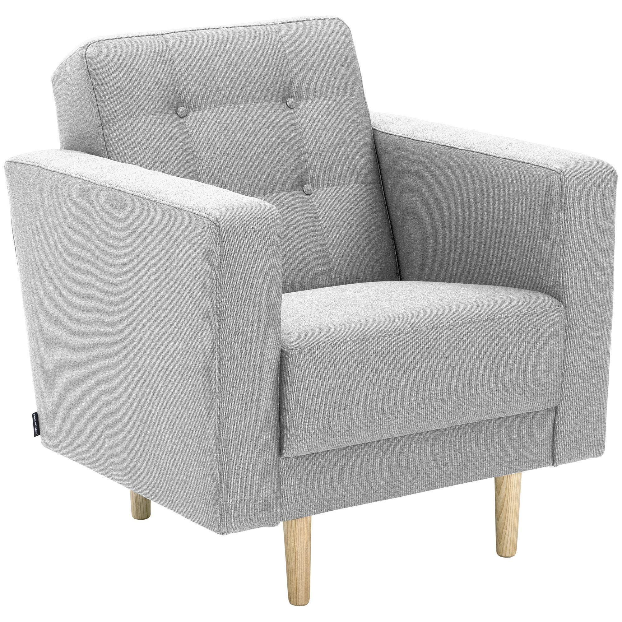 POLSTERSESSEL Kazia Flachgewebe hellgrau - Hellgrau, Kunststoff (75/81/83cm) - 58aufmkessel