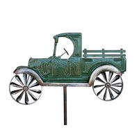 GARTENSTECKER Metall Grün Oldtimer Auto XL 160 cm - Braun, Metall (53/160/6cm) - DanDiBo