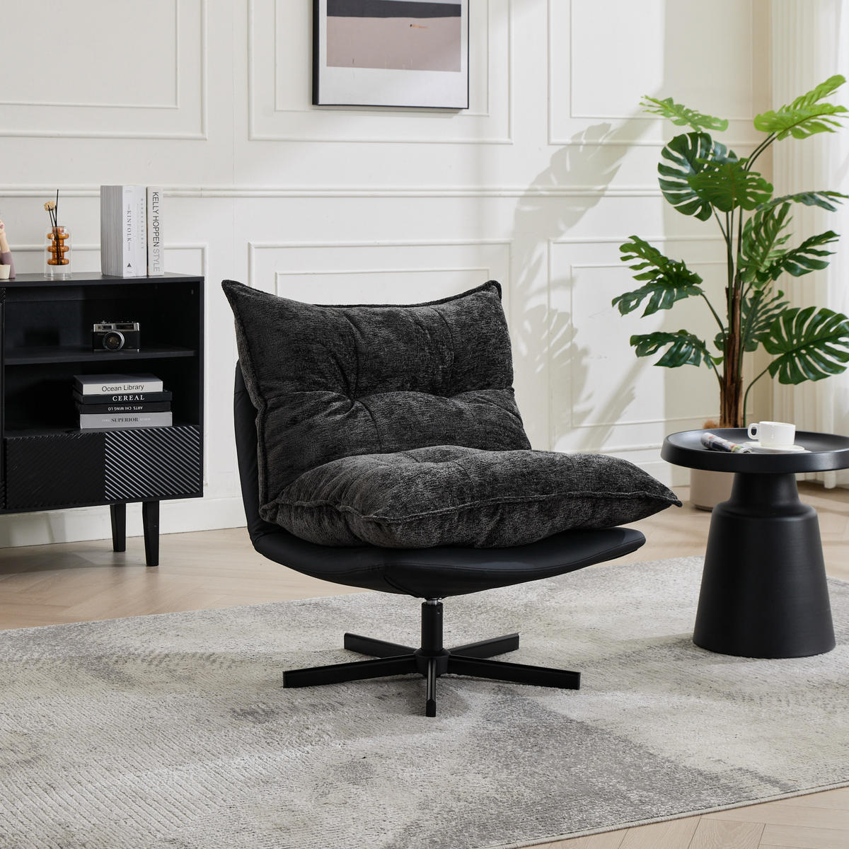 RELAXSESSEL 3-fach verstellbar, DE-42334, Dunkelgrau - Schwarz, Metall (81/79/71cm) - ComfortXL