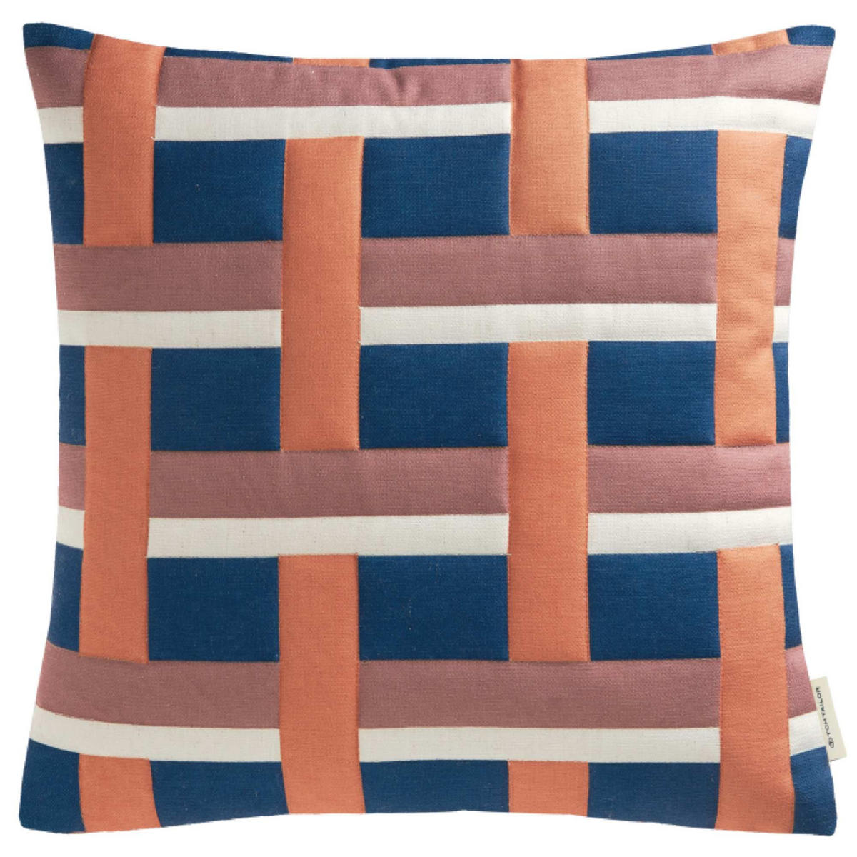 ZIERKISSENHÜLLE DEKOKISSENHÜLLE MULTI CHECK - Titanfarben, Textil (45/45cm) - Tom Tailor