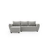 ECKSOFA ZEUS L Monolith 84 Links mit Schlaffunktion - Grau, Textil (251/140cm) - Bedante