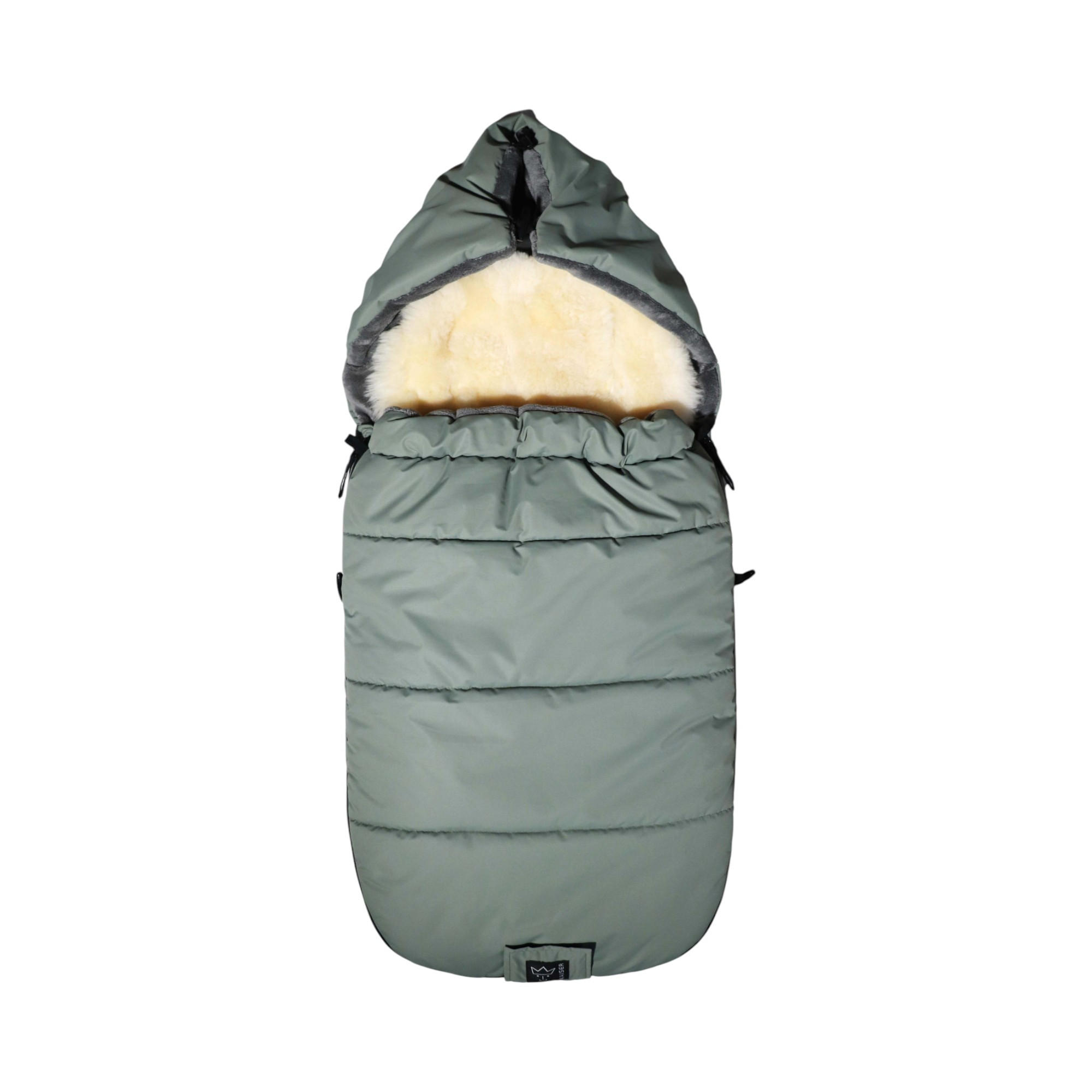 KINDERWAGENFUSSSACK Sheep mit Lammfelleinlage, salbei green - Grün, Textil (45/100cm) - Kaiserbaby
