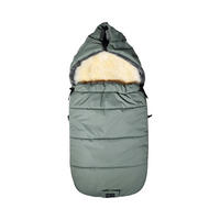 KINDERWAGENFUSSSACK Sheep mit Lammfelleinlage, salbei green - Grün, Textil (45/100cm) - Kaiserbaby