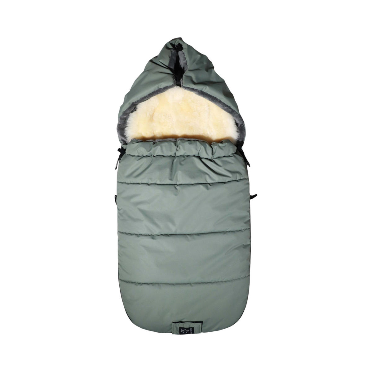 KINDERWAGENFUSSSACK Sheep mit Lammfelleinlage, salbei green - Grün, Textil (45/100cm) - Kaiserbaby