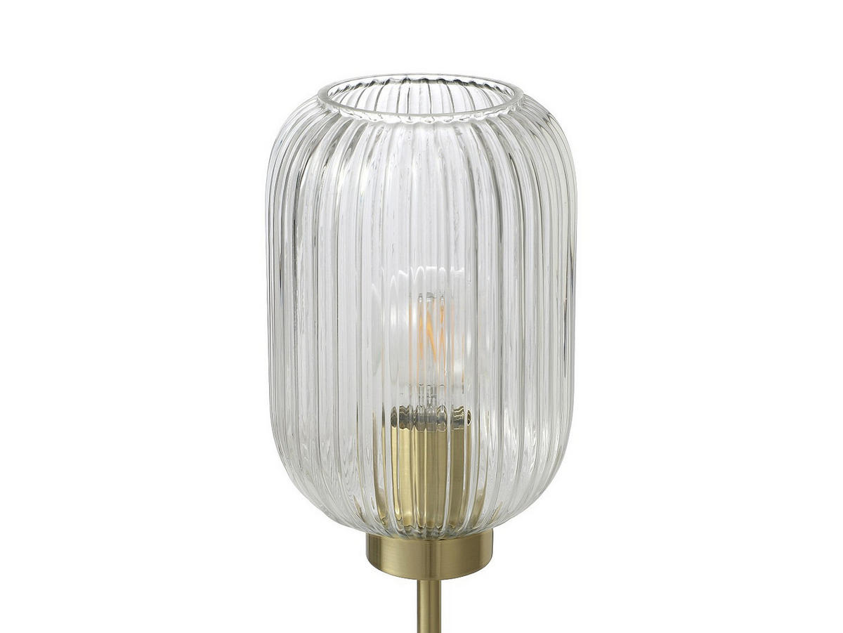 TISCHLAMPE - 14 cm x 14 cm - Metall, Metall - Goldfarben - LOUXOR - Goldfarben, Metall (14/14/43.5cm) - Vente-Unique