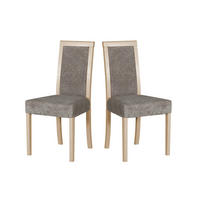 STUHL 2er Roma 3, sonoma - Sonoma Eiche, Holz (45/93/41cm) - Leaf Design