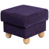 HOCKER Kasha Bezug Veloursstoff Buche natur / violett - Violett/Buchefarben, Kunststoff (54/48/54cm) - 58aufmkessel