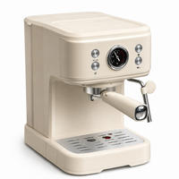 ESPRESSOMASCHINE 20 BAR mit Kapsel- und Pulverfunktion Edelstahl - Weiß, Metall (27/21/29cm) - Rolipo