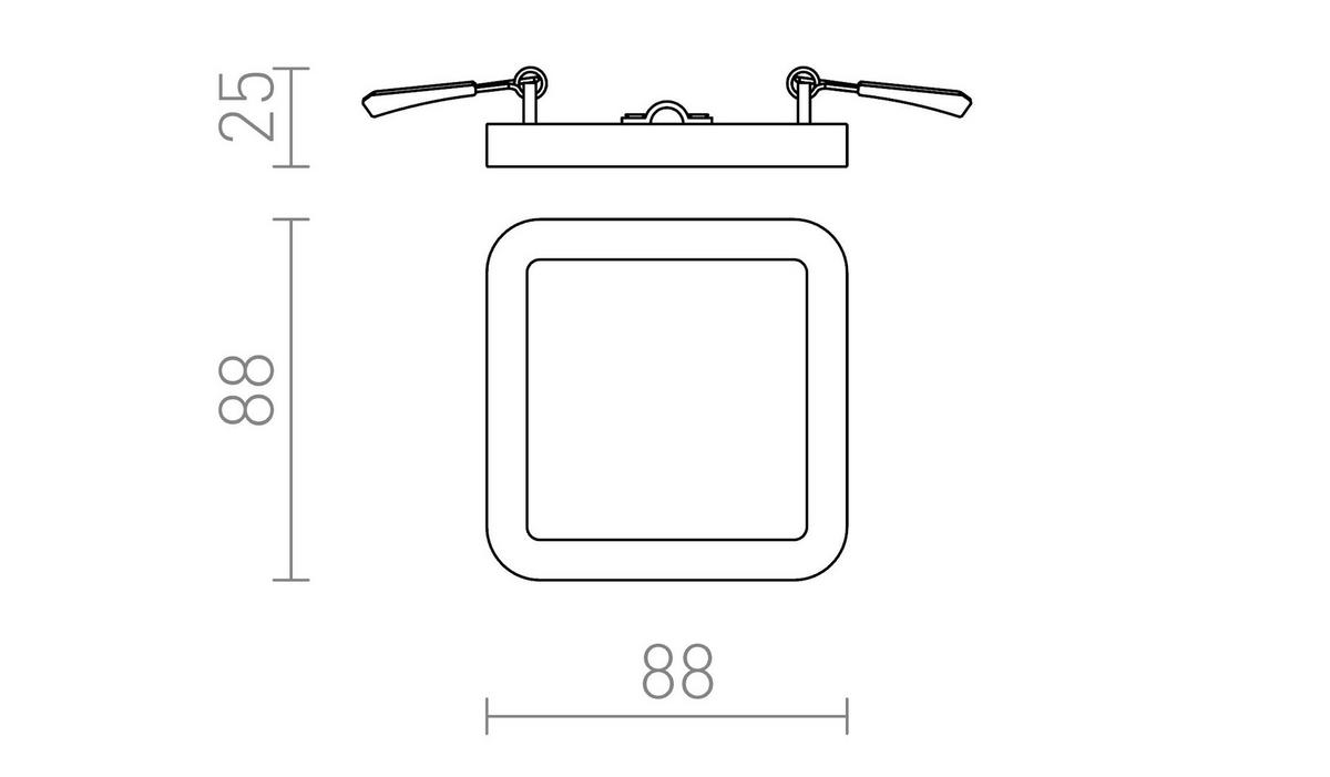 EINBAULEUCHTE HUE SQ 9 Weiß 6 W - Weiß, Metall (9/9/9cm) - Rendl