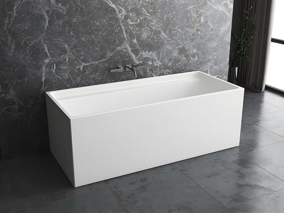 FREISTEHENDE Badewanne - 1 -Sitzer - Acryl - weiß - ASPIUS - Weiß, Kunststoff (150/60/75cm) - Vente-Unique