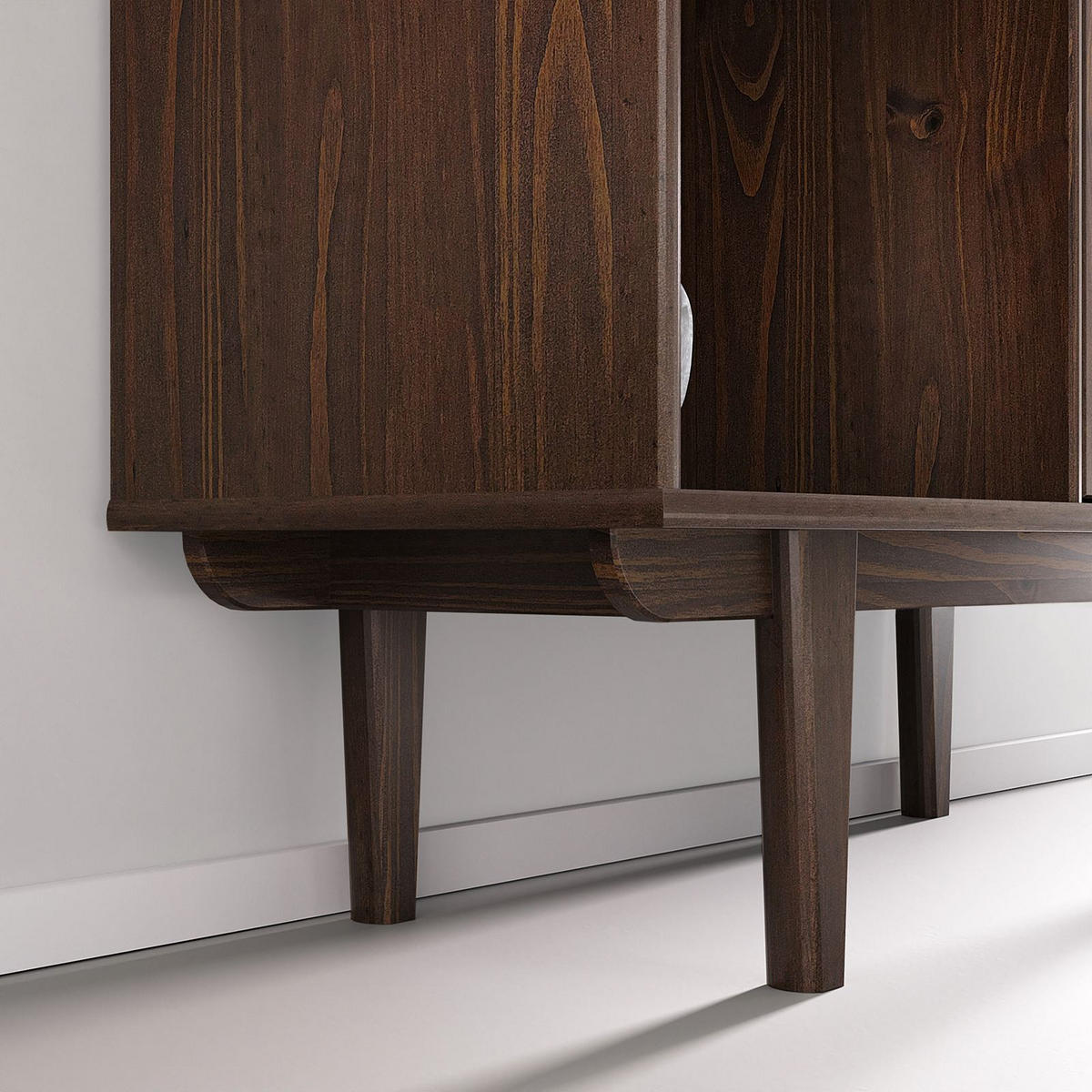 HIGHBOARD SIMONA - Nussbaumfarben, Holz (95/139/37cm) - IDIMEX