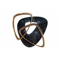WANDDEKO Schwarz 80/80 cm - Schwarz, Metall (2.9/80/5cm) - KUNSTLOFT