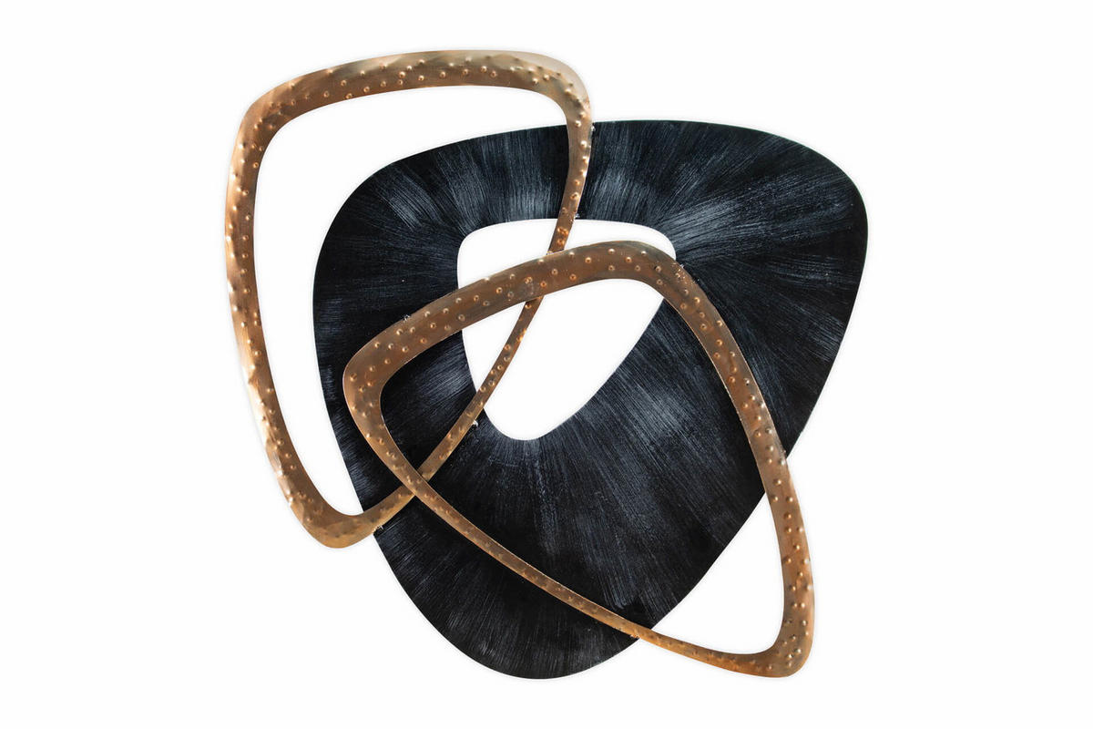 WANDDEKO Schwarz 80/80 cm - Schwarz, Metall (2.9/80/5cm) - KUNSTLOFT