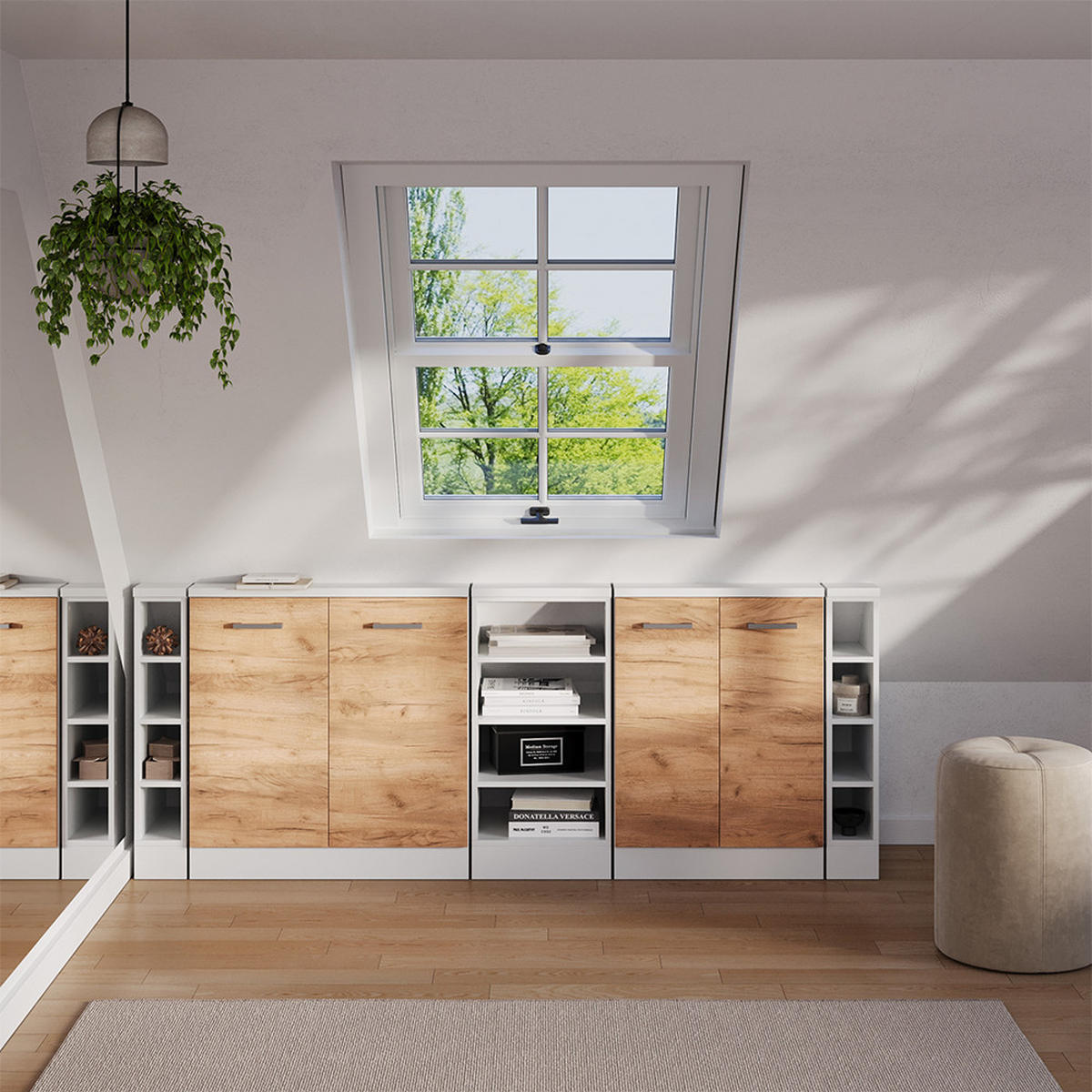 SKŘÍŇ POD ŠIKMOU STŘECHU Rion Bílá - bílá, kompozitní dřevo (40/81.6/46cm) - Vicco