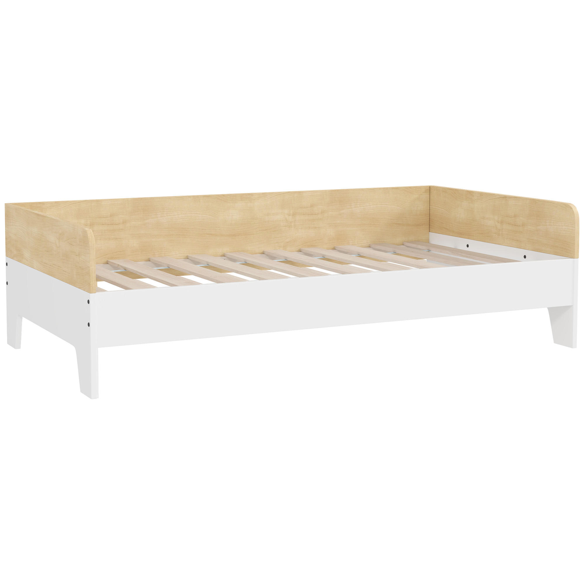 KINDERBETT 140x70 cm DE-14577 mit hohen Seitenwänden, inkl. Lattenrost Weiß - Weiß, Holzwerkstoff (70/140cm) - ComfortXL