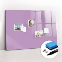 MAGNETTAFEL 100x70 Flieder schwarzer Marker - Violett, Glas (100/0.4/70cm) - TULUP