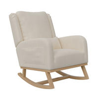 SCHAUKELSTUHL Schaukelsessel mit 2 Seitentaschen, Beige - Beige, Holz (93/96/68cm)